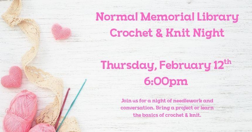 Thursday, February 12th ~ Crochet &amp; Knit Event