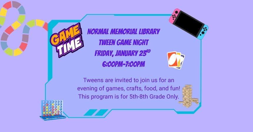 Friday, January 23rd ~ Tween Night Event