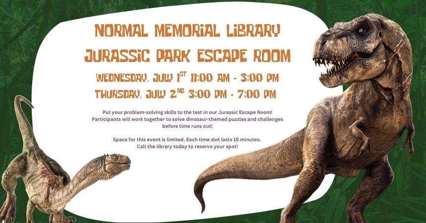 Wednesday, July 1st and Thursday, July 2nd ~ ESCAPE ROOM!
