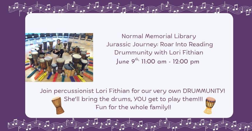 Tuesday, June 9th ~ DRUMMUNITY!