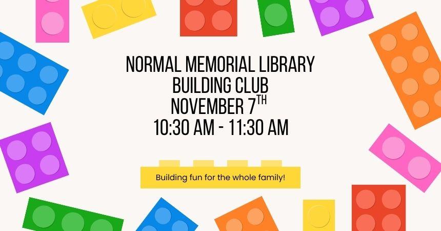 Saturday, Nov. 7th ~ Building Club Morning