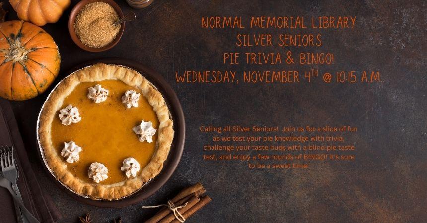 Wednesday, Nov. 4th ~ Silver Seniors Event