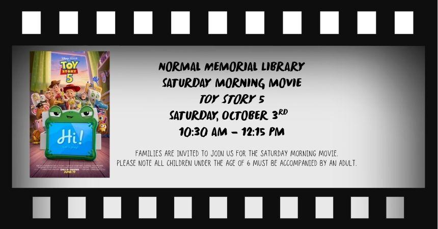 Saturday, October 3rd ~ Saturday Morning Movie Event