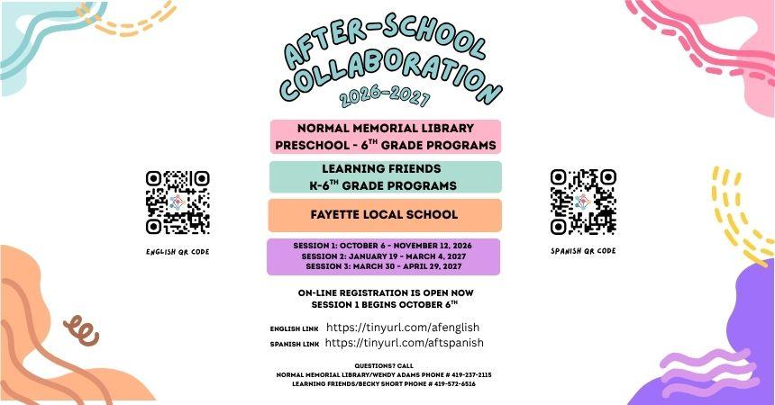 2026-2027 Afterschool Registration + Learning Friends Registration Open