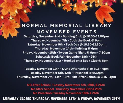 November 2024 Upcoming Events