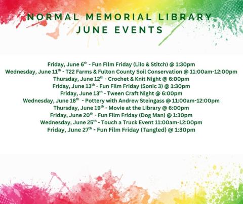 June 2025 Upcoming Events