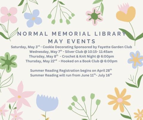 May 2025 Upcoming Events