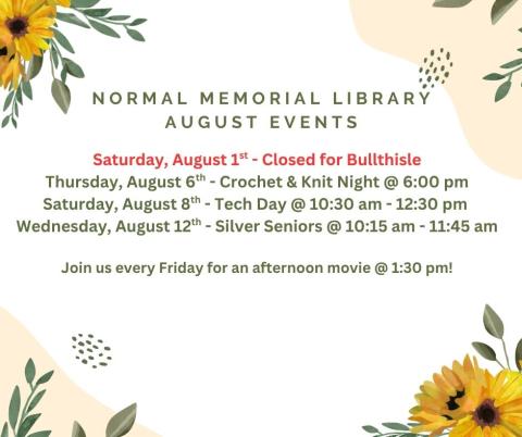 August 2026 Upcoming Events