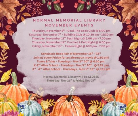 November 2026 Upcoming Events