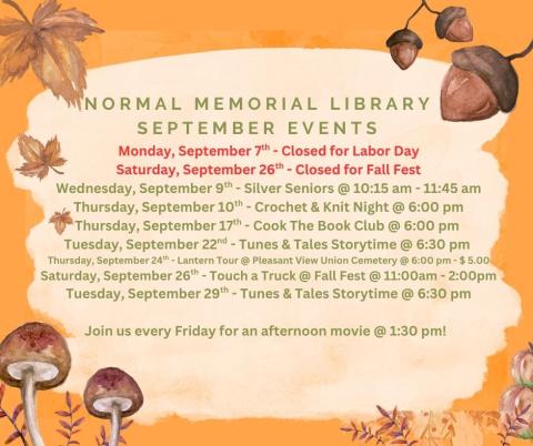 September 2026 Upcoming Events 