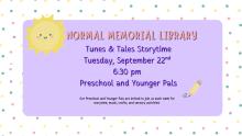 Story Time Preschool Program Begins September 22!