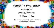 March 2nd Building Club!